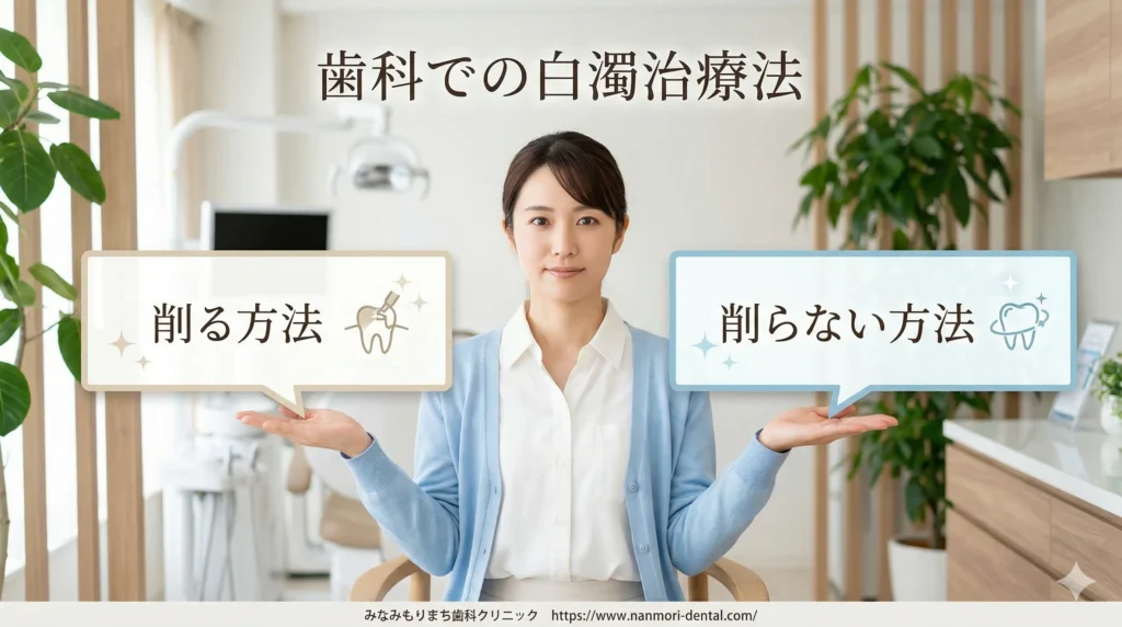 歯科での白濁治療法｜削る方法と削らない方法の違い