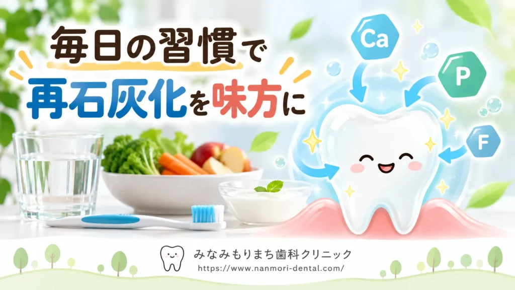 歯の脱灰を防ぎ、再石灰化を助ける毎日の予防