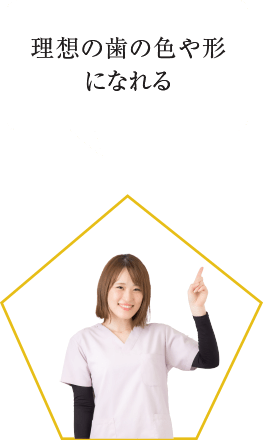 理想の歯の色や形になれる