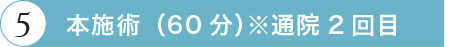 治療内容の説明と微調整（30分）